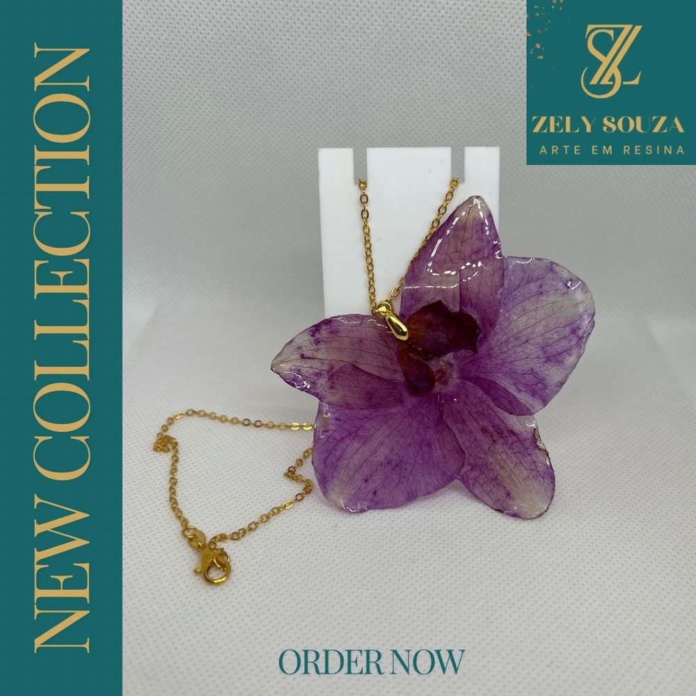 Purple Orchid Necklace
